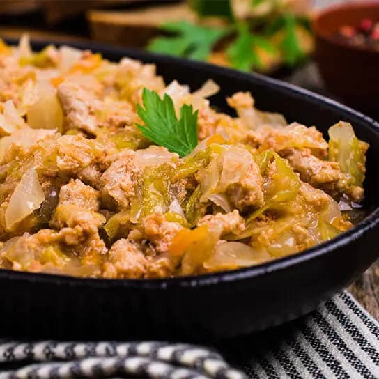 Pork with pickled cabbage