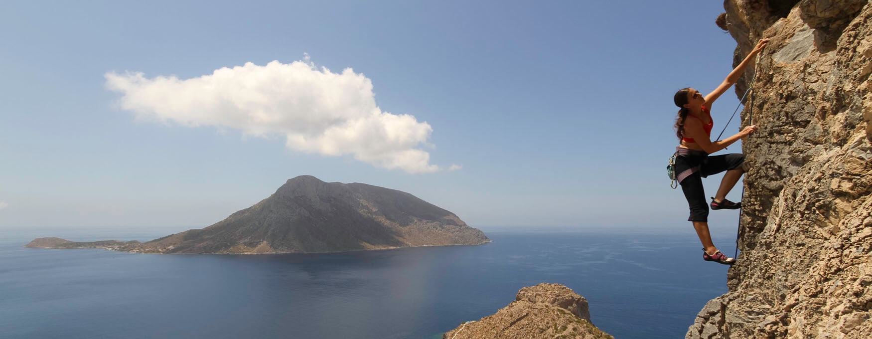 Rock climbing on Kalymnos