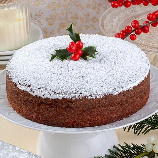 Vasilopita with almonds and blossom water